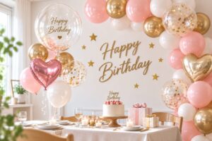 誕生日のバルーン装飾