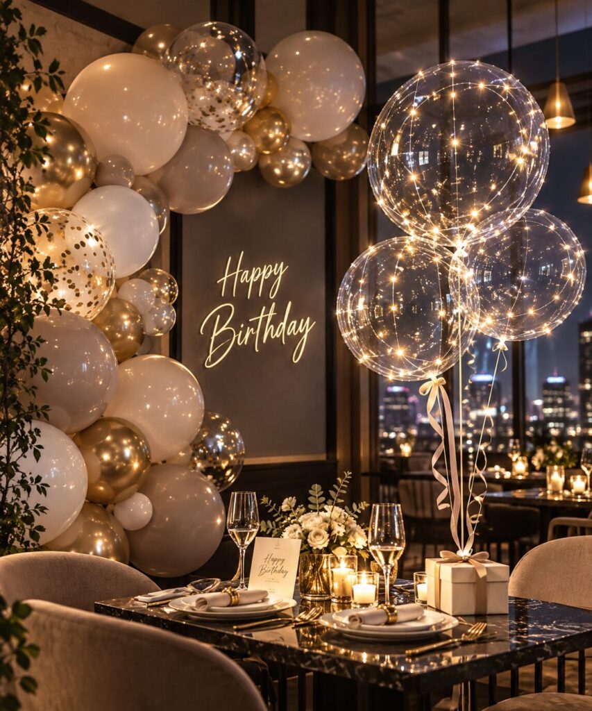恋人や友人の誕生日を祝うバルーン装飾